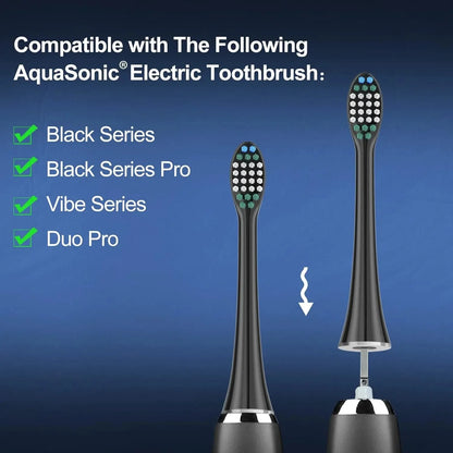 Replacement Toothbrush Heads for AquaSonic Black Series/Black Series Pro/Vibe Series ORCA AQUASONA Toothbrush Bristle Nozzle