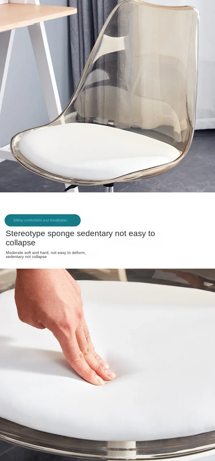 Transparent Swivel Office Chair