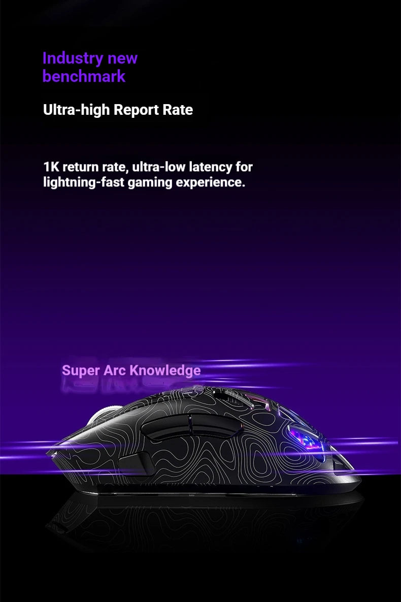 Furycube G11 1K Wireless Mouse Game Bluetooth The Third Mock Examination Paw3311 Lightweight Hollow Out Design Rgb Mouse Gift