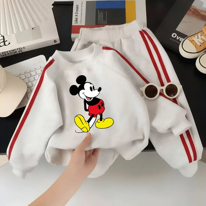 Printed Boys Long Sleeve O Neck Hoodies and Long Pants Two Piece Set Kids Casual Tracksuit Children Sweatshirt Set Spring New