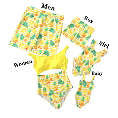Family Swimsuit Mother Daughter Swimwear Father Son Swim Shorts 2023 Summer Striped Mom And Daughter Bikini Suit Matching Outfit