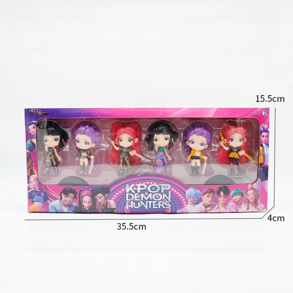 K-Pop Idol "Tiger Star" Chibi Action Figures: 6-Piece Hunter Anime Collectible Set
