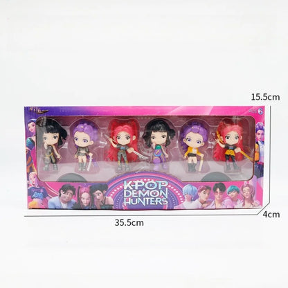 K-Pop Idol "Tiger Star" Chibi Action Figures: 6-Piece Hunter Anime Collectible Set