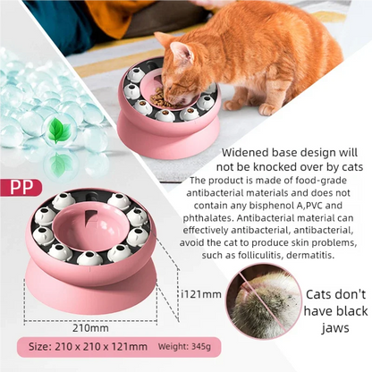Popular Puzzle Multifunctional Cat Supplies Leaky Slow Food Bowl Cat Self-Hi Interactive Toys Pet Cat Supplies