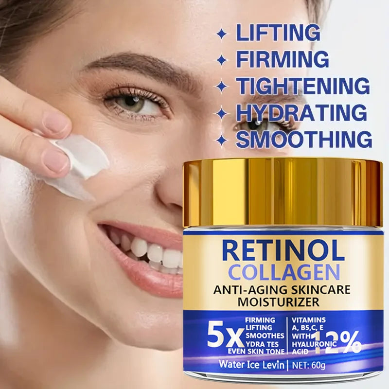 Water Ice Levin Retinol & Collagen Anti-Aging Cream: 5x Firming & Lifting Moisturizer (60g)