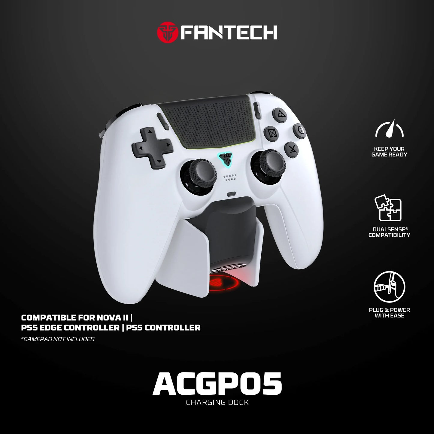 FANTECH NOVA II WGP16 Wireless Gamepad Gyro Sensor Hall Joystick and Effect Trigger for PS4 NS2 Wired Controller Gamer