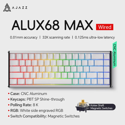AJAZZ AK680 MAX/V2 Mechanical Keyboard HE Hall Effect Switch 60% 8k/1K RGB Wired/Wireless Gaming Rapid Trigger Magnetic Keyboard