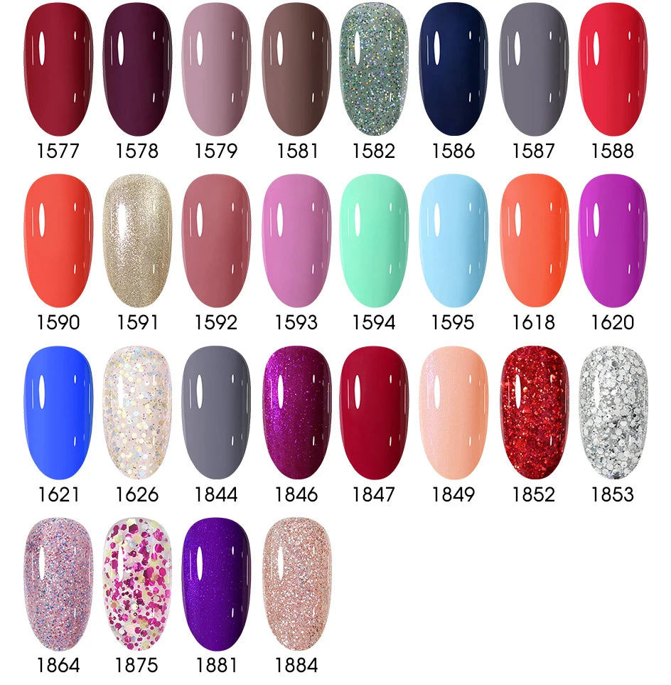 Clou Beaute 20pcs TPO & HEMA FREE Nail Gel Polish Set Red Pink Nude UV LED Soak Off Polish Gel Nail Semi Permanent Nail Varnish