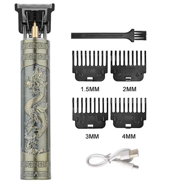 T9 Carving Vintage Hair Clipper For Mens Grooming Essential Tools USB Fast Rechargeable Beard Hair Trimmer Provide Precise Shave