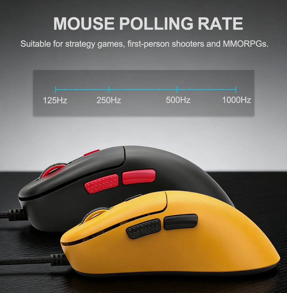 E-YOOSO X-51 USB Wired Gaming Mouse 24000 DPI 6 buttons programmable game Optical mice for Computer PC Laptop