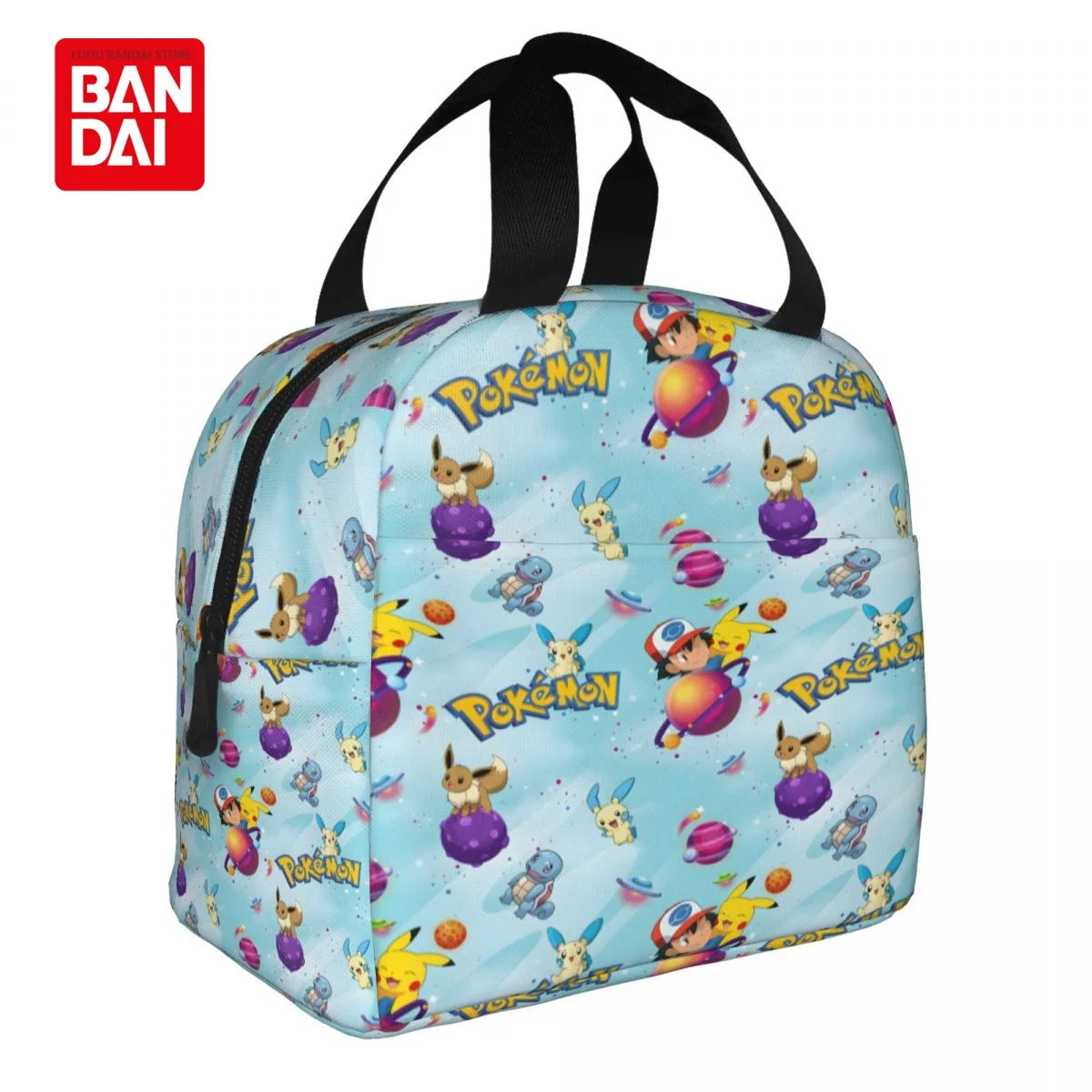 Bandai Japan Anime Pokemon Lunch Bag for School Kids Office Pikachu Sac Lunch Portable Thermal Cooler Lunch Box Handbag Gift