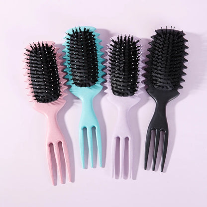 1PC Candy bursh Curly Hair Styling Brush: Defined Curls on Wet Hair- Nylon Bristles Detangling Volumizing Comb for All Hair Type