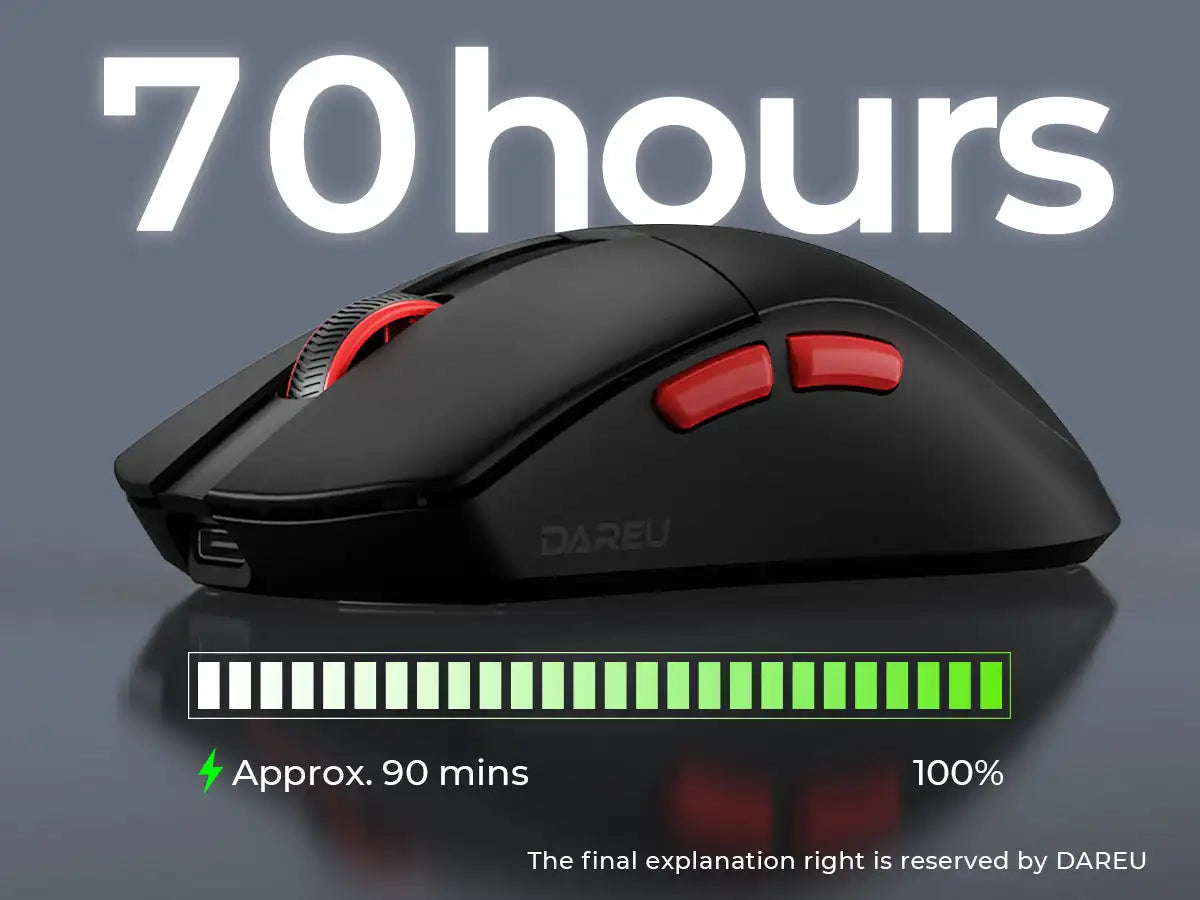DAREU Tri-mode Wireless 8Khz Gaming Mouse 2.4G Wired 35g Lightweight 30000 DPI AIM-750 Sensor Macro Gamer Mouse Accessories