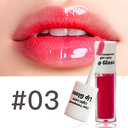 JUJU DREAM Clear Transparent Lip Gloss Set: 4-Color Water-Gloss Glaze