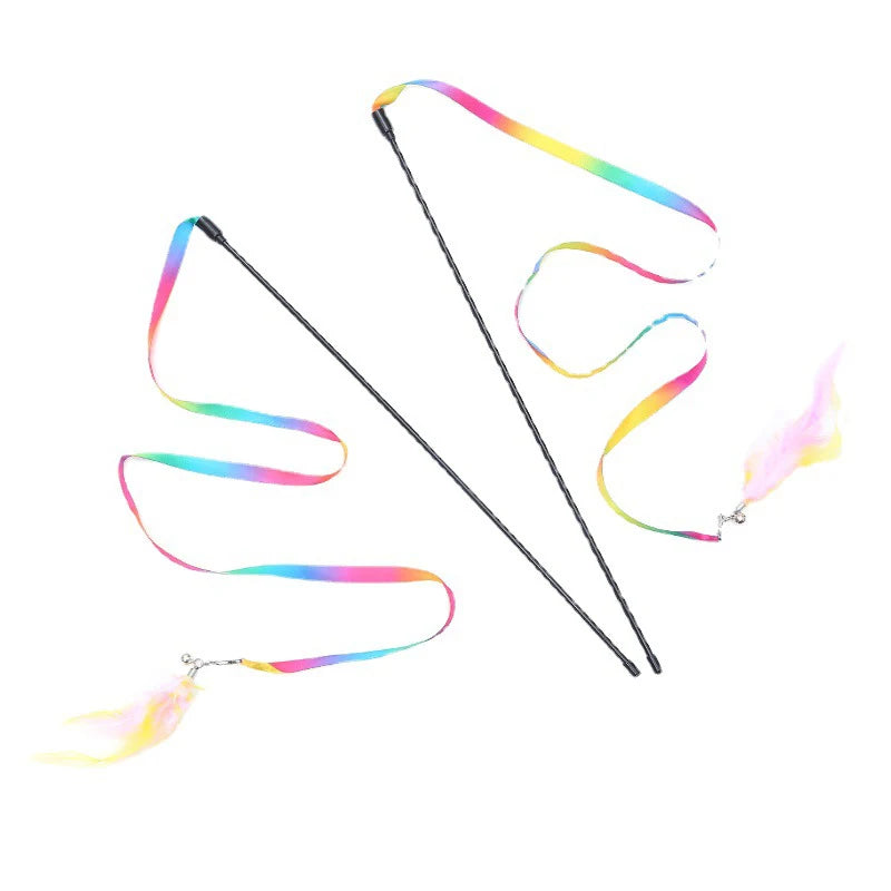 Interactive Feather Cat Teaser Wand