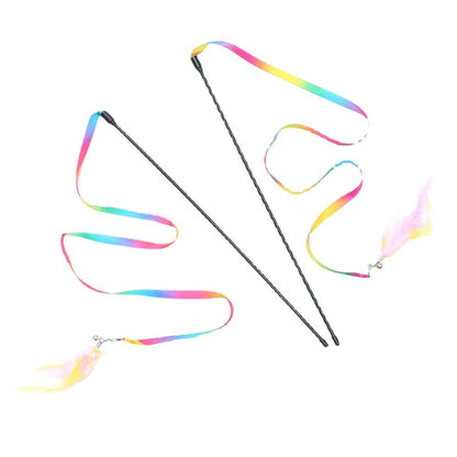 Interactive Feather Cat Teaser Wand