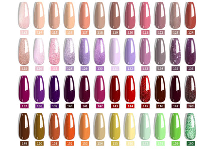 Limegirl Gel Nail Kit with Nail Lamp, 8ml Morandi Set, Base/Top/Matte, 30 Days Wear, UV/LED for Home & Salon