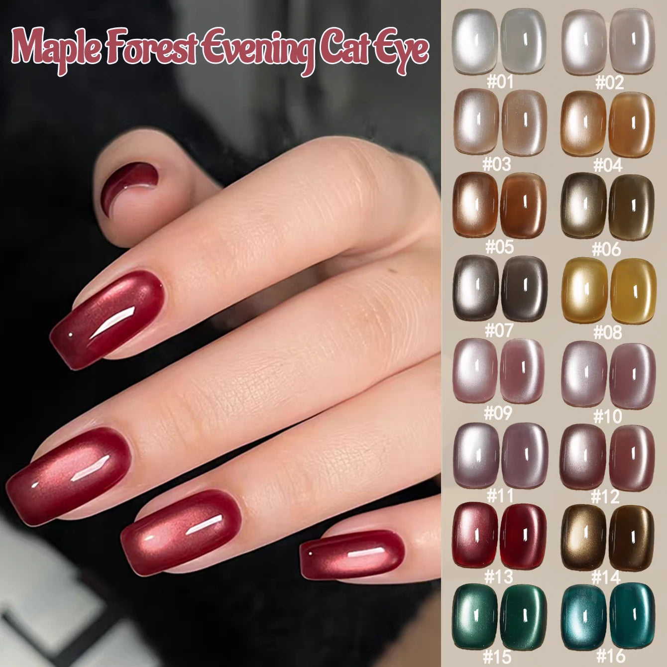 ZH Super Bright 12 Constellations Cat Eye Gel Nail Polish 2025 New Autumn Winter Whitening Glass Bead Nail Art Nail Supplies