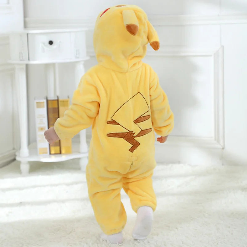 Boys Girls Squirtle Costume 0-3 Y Baby Romper Anime Pokemon Cosplay Kigurumi Blue Cute Pajama Onesie Halloween Animal Clothes
