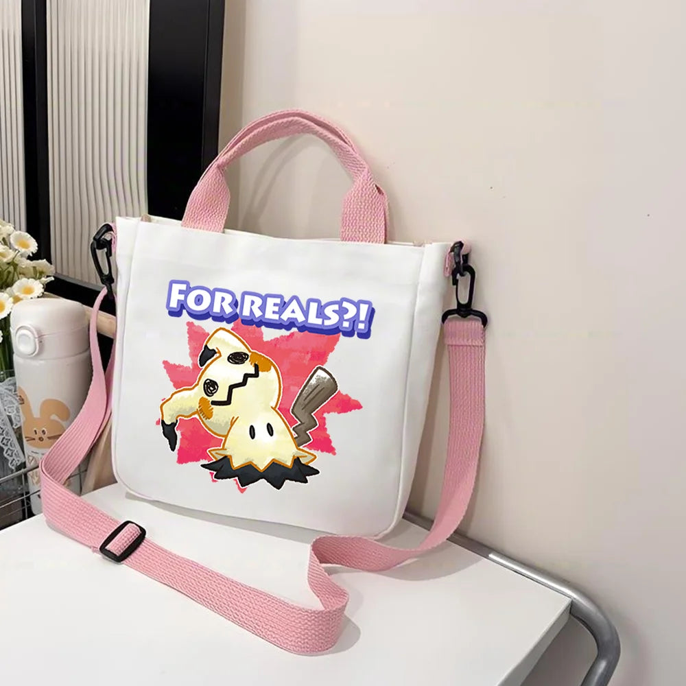 Pokémon Handbag Cartoon Children's Shoulder Bag Boys Girls Tote Bag Child Canvas Handbags Anime Crossbody Bag New Kids Gifts