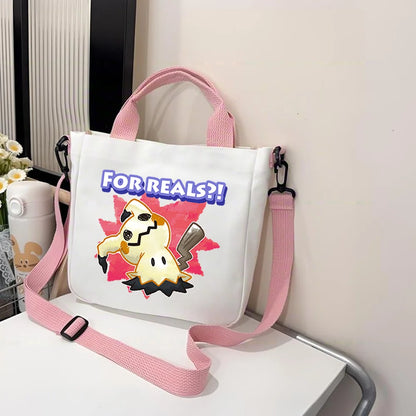Pokémon Handbag Cartoon Children's Shoulder Bag Boys Girls Tote Bag Child Canvas Handbags Anime Crossbody Bag New Kids Gifts