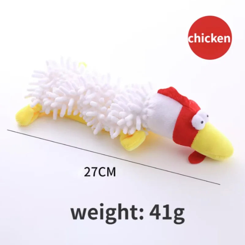 Durable Pet Dog Plush Toy for Small Breeds - Animal Shape Squeaky Chew Cleaning Toy for Chihuahua Yorkshire Bichon Puppies