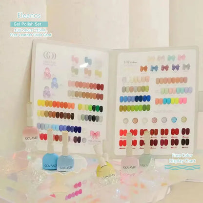 Govandi 132 Color Gel Nail Polish Set With Color Chart Gellak Varnishes Set Soak Off UV Gel Polish Nail Art Salon 15ML
