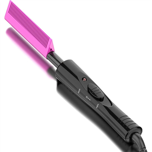 Dual Voltage Hot Comb, 450°F Ceramic Hot Comb for Wigs, Fast Heating Electric Pressing Comb for Natural Black Hair
