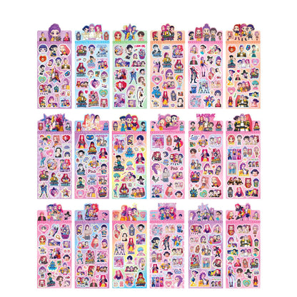 New Hot Anime Hunters Guka Stickers Laser Cartoon Capybara DIY Decor Stickers for Kids Craft Scrapbook and Journal Decoration