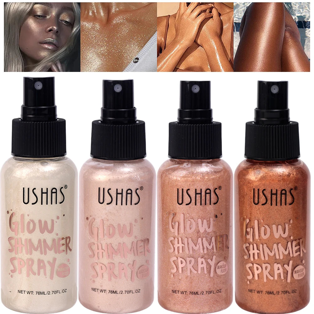 Liquid Face & Body Shimmer Highlighter | 76ml Glow Illuminator & Long-Lasting Oil-Control