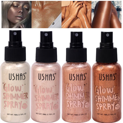 Liquid Face & Body Shimmer Highlighter | 76ml Glow Illuminator & Long-Lasting Oil-Control