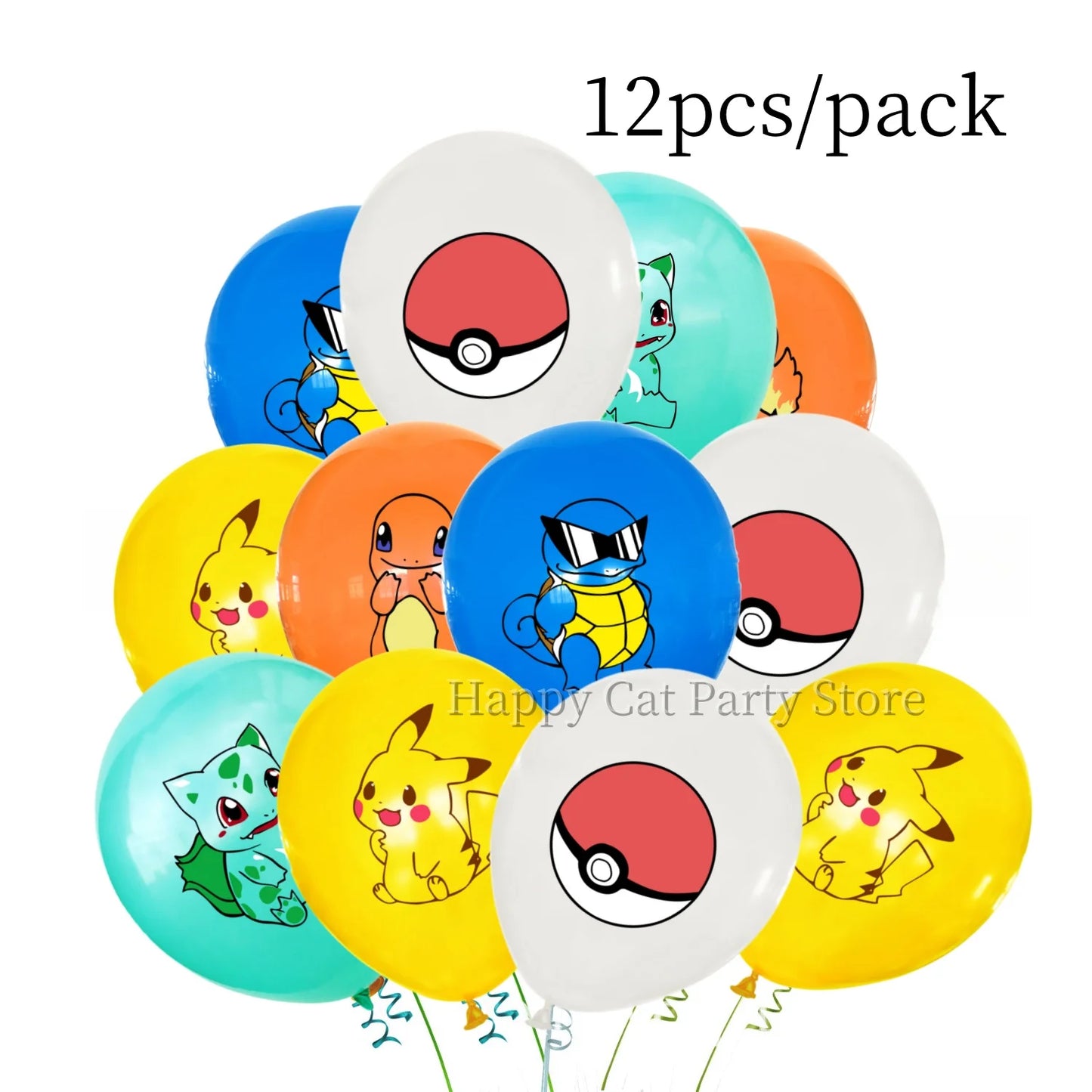 Pokemon Latex Balloons Birthday Party Decor Cartoon Pikachu Balloon Poke Ball Balloons Baby Shower Kids Favor For Party Supplies