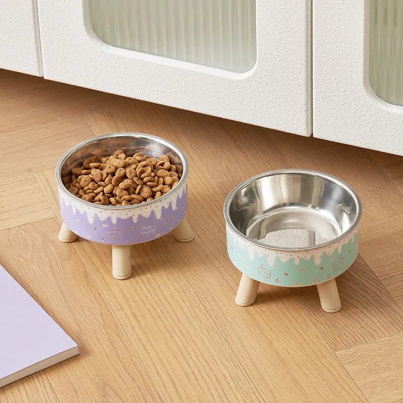 Ice Cream Design Raised Pet Bowl 🍦🐶🐱