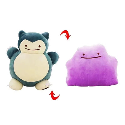 15/28cm Pokemon Ditto Snorlax Peluche Dolls Ditto Reversible Pillow Transform Snorlax Stuffed Doll Pillow Cushion Birthday Gifts