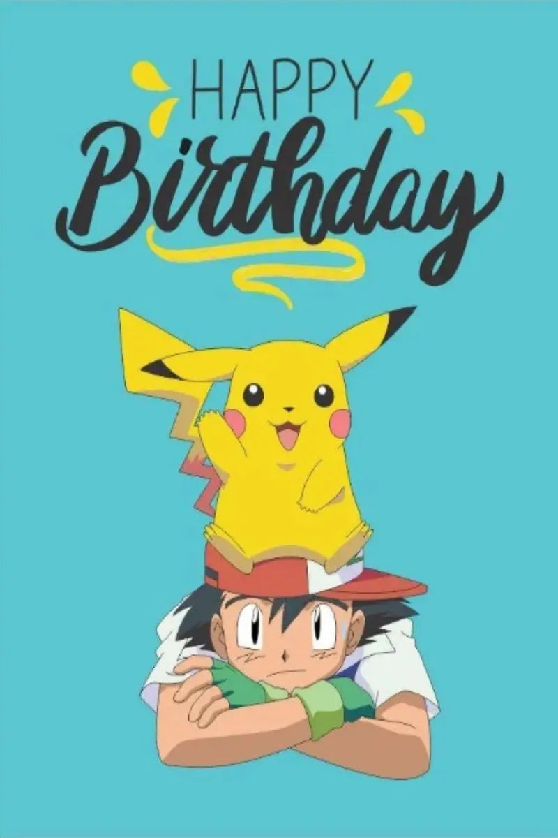 Pikachu Photography Backdrop For Kids Birthday Party Supplies Background Cake Table Decor Banner Room Decoration Poster