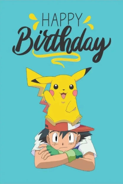 Pikachu Photography Backdrop For Kids Birthday Party Supplies Background Cake Table Decor Banner Room Decoration Poster