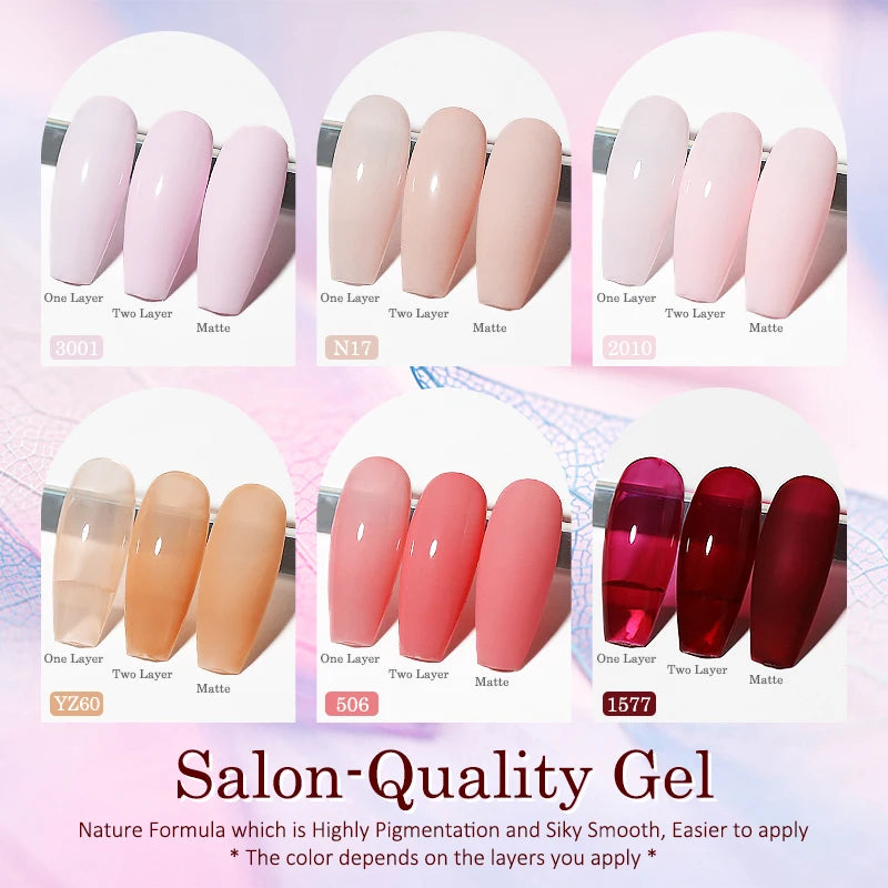 Clou Beaute 20pcs TPO & HEMA FREE Nail Gel Polish Set Red Pink Nude UV LED Soak Off Polish Gel Nail Semi Permanent Nail Varnish