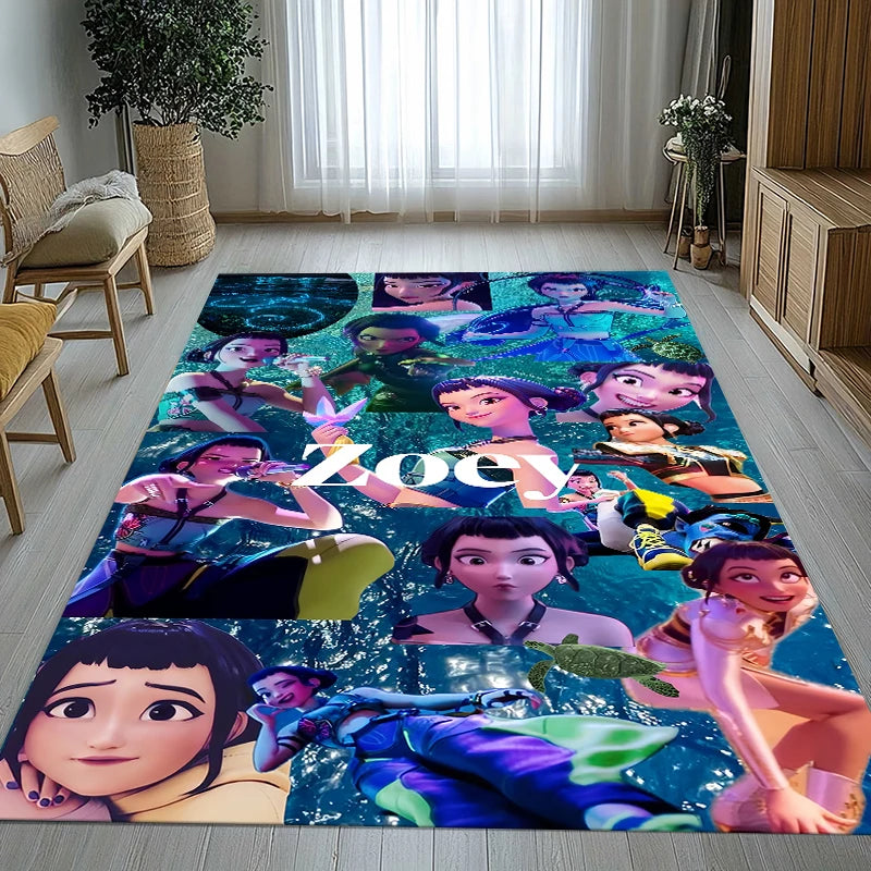 K-Pop Demon Hunters Golden Saja Boys Living Room Non-Slip Area Rug Soft Carpet for Bedroom Playroom Sofa,Home Decor Doormat