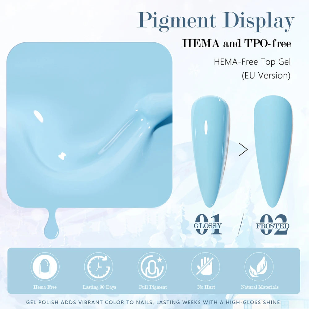 Vendeeni 36 Colors/Set High Pigment Winter Cyan Blue Gel Nail Polish TPO HEMA FREE Brown Purple UV LED Gel Varnish With Display
