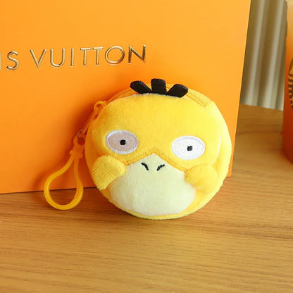 Anime Pokemon Psyduck Coin Purse Cute Cartoon Headphone Bag Portable Kids Waist Pack Trendy Child Birthday Gift