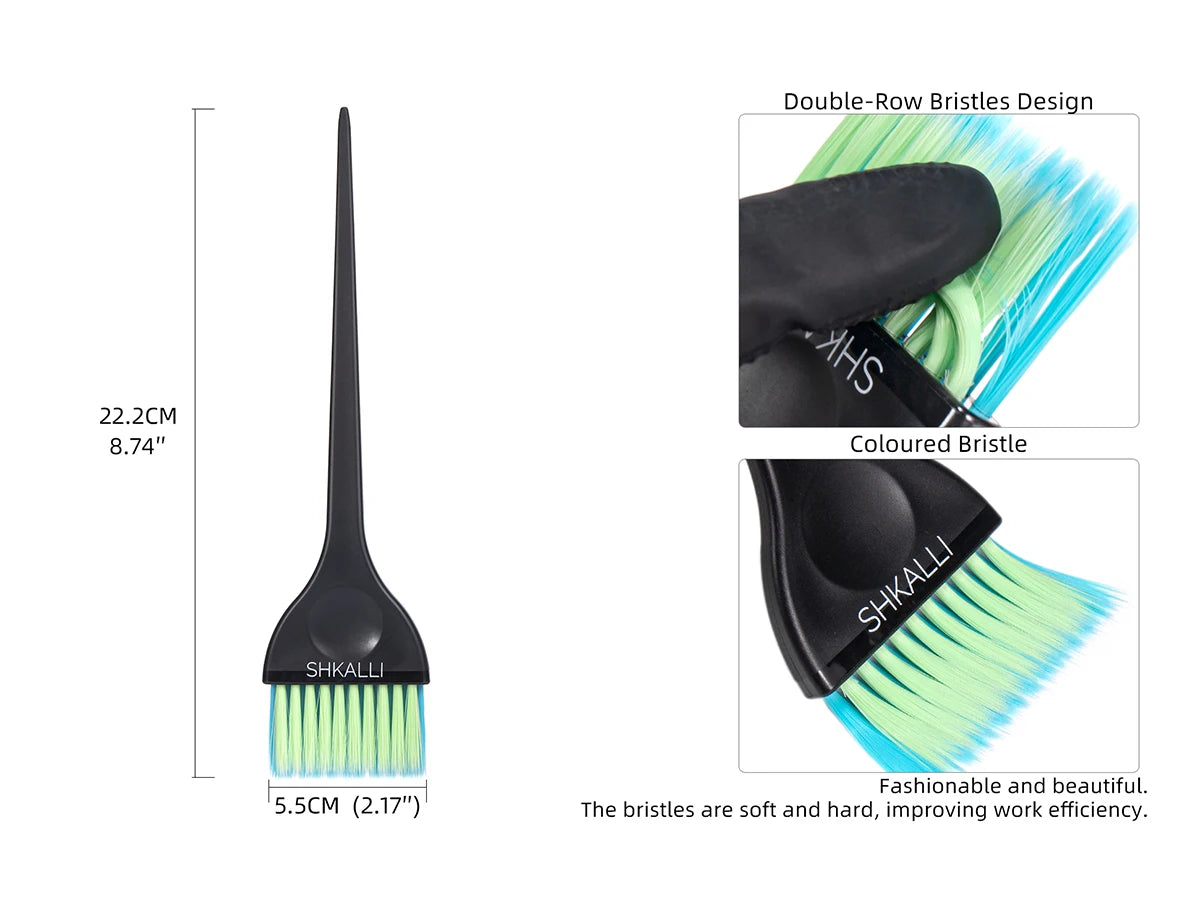 Professional Hair Tinting Brush Home Salon Hairdresser Hair Dyeing Brush Coloured Soft Bristles Balayage Brush Hair Tinting Tool