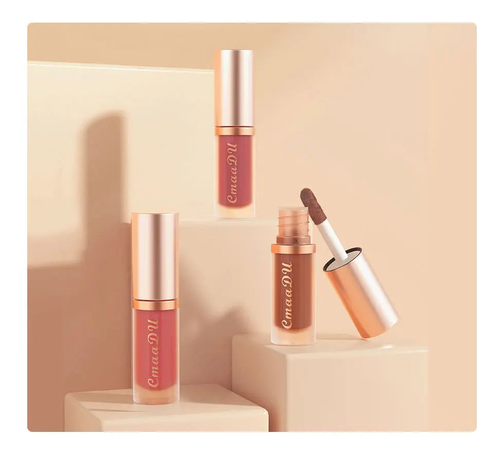 CmaaDu Waterproof Matte Velvet Lip Glaze: Long-Lasting Non-Stick Liquid Lipstick