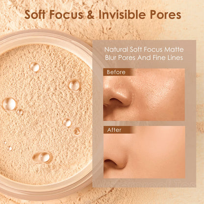 Focallure Face Loose Powder 3 Colors Ultra-Light Perfect Finishing Makeup Powder Waterproof Translucent Setting Powder Cosmetic