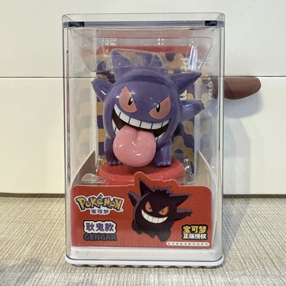 Original Pokemon Action Figure Blind Box 6pcs Set, Pikachu Gengar Dragonite with Acrylic Display Case Collection Children's toys