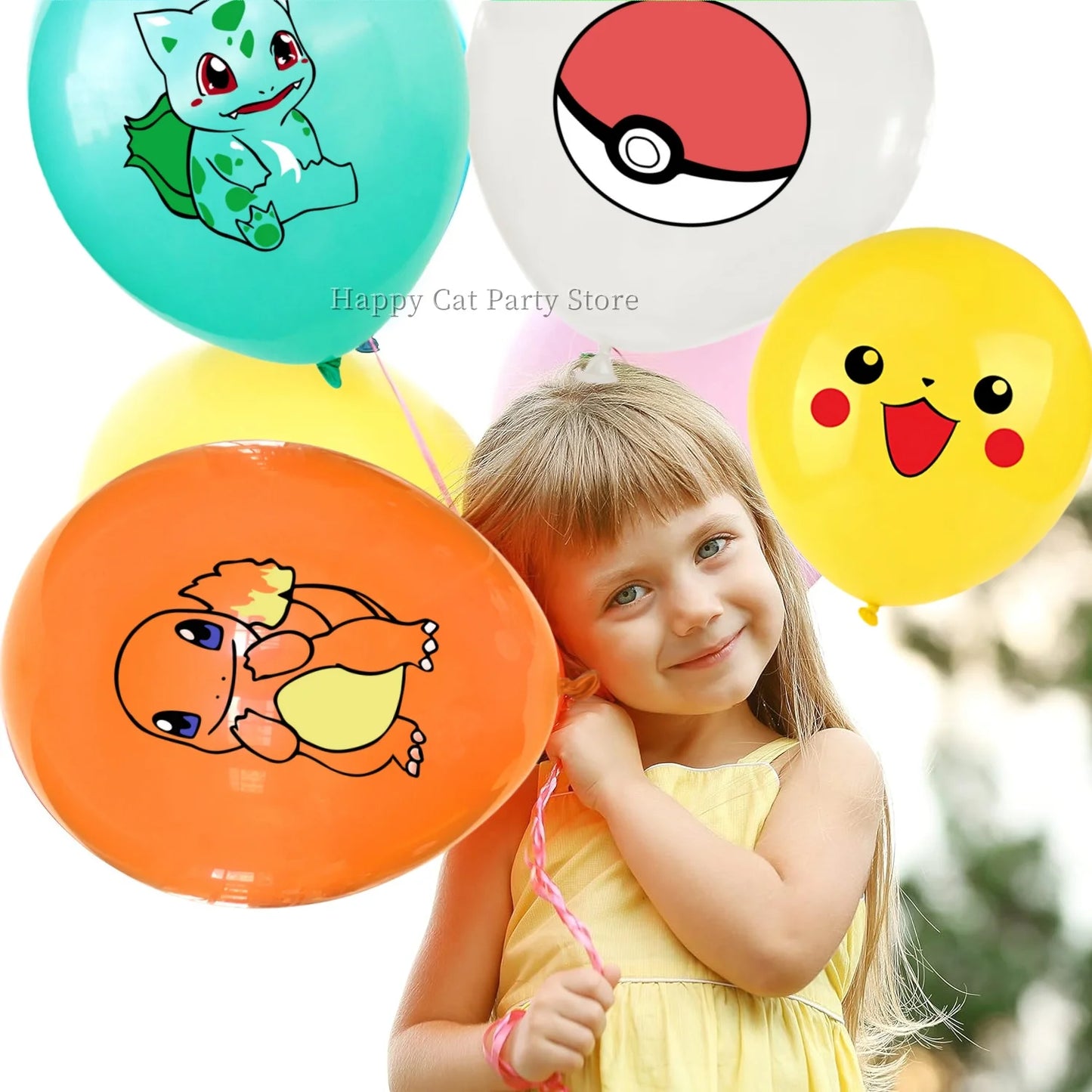 Pokemon Latex Balloons Birthday Party Decor Cartoon Pikachu Balloon Poke Ball Balloons Baby Shower Kids Favor For Party Supplies