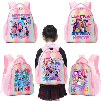 Backpack Rainbow Colors Student Backpackg KPOP Anime Tiger Schoolbag Holiday Gifts