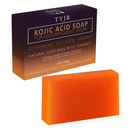 TYJR Kojic Acid & Turmeric Soap: Hyperpigmentation Repair & Brightening Bar