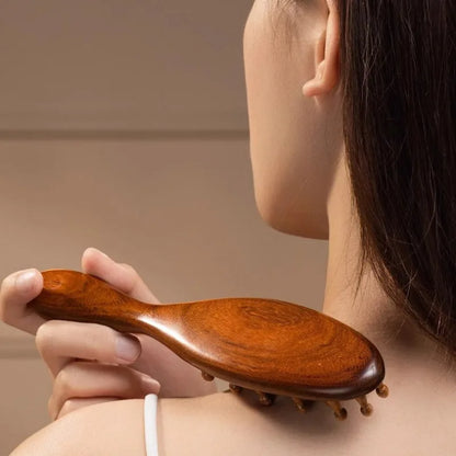 Loc Brush for Dreads Wooden Massage Comb Scraping Massage Tools Wide Tooth Comb Suitable for Scalp Care and Hair Styling
