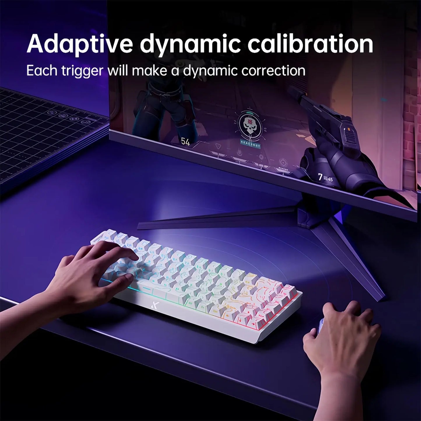 MCHOSE ACE 68 Wired Magnetic Switch Gaming Keyboard Hall Effect Rapid Trigger Programmable RGB 8K Hz DKS/MT/TGL/RS/SOCD Keyboard
