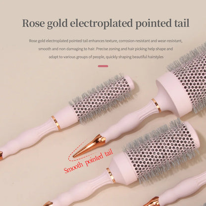Round Blow Dry Brush Professional Curly Hair Hot Cylinder Comb Suitable for Fashionable Curly Roller Hair Styling Accessories